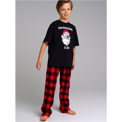 Комплект для мальчиков: брюки текстильные, фуфайка трикотажная (футболка)