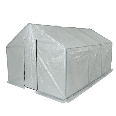 Теплица, 3.7×2.45×2.1 м, оцинкованный металл, профиль d=25 мм, чехол из армированной плёнки 120 мкм