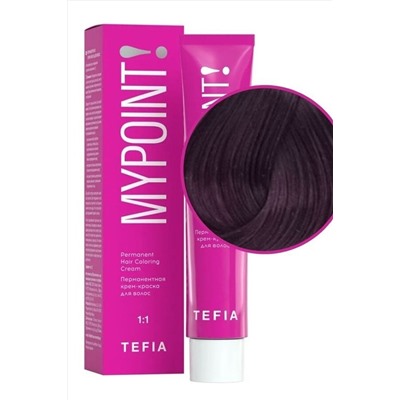 TEFIA Mypoint 6.7 Перманентная крем-краска для волос / Темный блондин фиолетовый, 60 мл KRISTALLER, 1116932