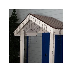 Гирлянда «Бахрома» 3×0.6 м, IP44, УМС, тёмная нить, 160 LED, свечение белое, 220 В