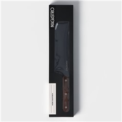 Нож Сантоку кухонный Magistro Dark wood, длина лезвия 17.8 см