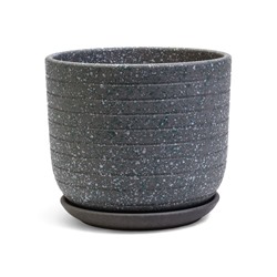 Горшок для цветов «Пряности», 2.9 л, d=19 см, h=16 см, керамический, с поддоном, серый