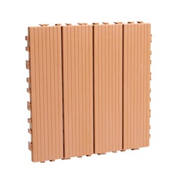 Плитка садовая, 30×30×2 см, пластик, набор 10 шт., коричневая