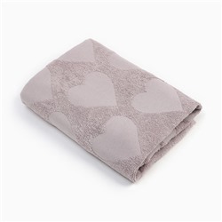 Полотенце махровое Love Life Hearts, 70×140 см, хлопок 100%, светло-розовое