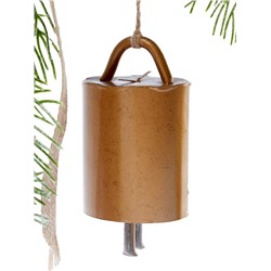 Декоративный венок «Ель с колокольчиком», d=55 см, 30 LED, от батареек CR2032×2, свечение тёплое белое