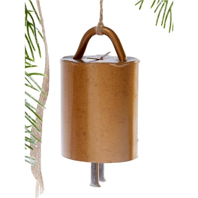 Декоративный венок «Ель с колокольчиком», d=55 см, 30 LED, от батареек CR2032×2, свечение тёплое белое