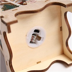 Светодиодная фигура «Снеговик в лесу» 11×23×11 см, дерево, батарейки LR1130×3 (в комплекте), свечение тёплое белое