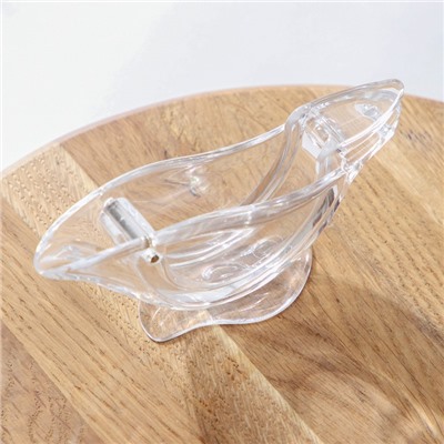 Соковыжималка для цитрусовых, 12×3.5×5.1 см, акрил, прозрачная