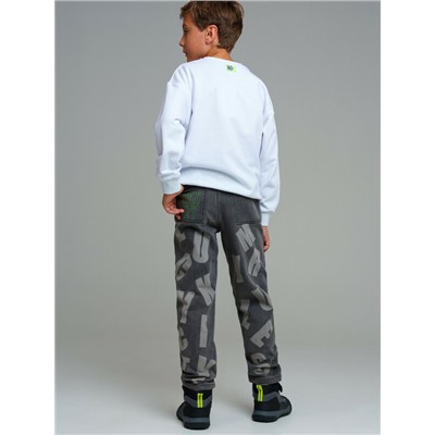 Брюки текстильные джинсовые утепленные флисом для мальчиков