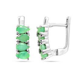 Серьги из серебра изумруд берилл, Шарлиз