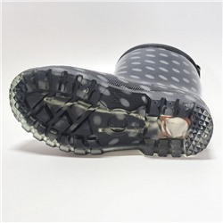 80-710C черн/сер Сапоги резиновые для девочек (27-33)/14