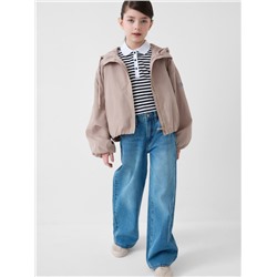 Куртка текстильная с полиуретановым покрытием для девочек (ветровка)