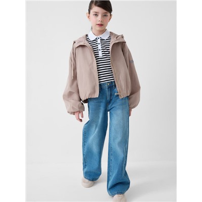 Куртка текстильная с полиуретановым покрытием для девочек (ветровка)