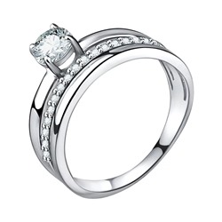 Кольцо из серебра куб.циркон., Л-10431