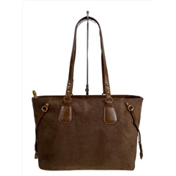 Женская сумка из искусственной замши, цвет коричневый