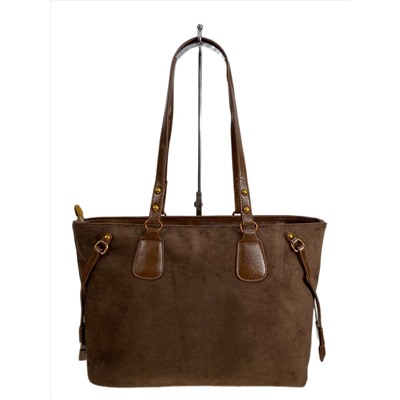 Женская сумка из искусственной замши, цвет коричневый