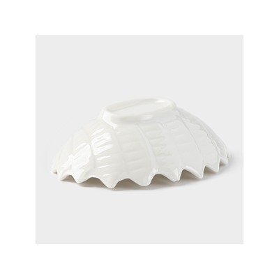 Блюдо «Ракушка», 9×7×3 см, керамика, белое