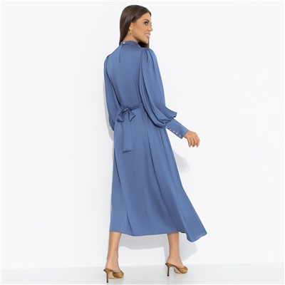 Платье струящееся, Притяжение элегантности (синий бриз)