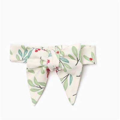 Платье - боди для девочки и повязка «Крошка Я» Christmas, рост 62-68 см, молочное