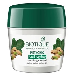 Biotique Pistachio Anti Ageing Nourishing Face Pack / Биотик Фисташковая Антивозрастная Питательная Маска Для Лица 75 г
