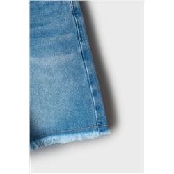 Шорты текстильные джинсовые для девочек PLAYTODAY, 1243743