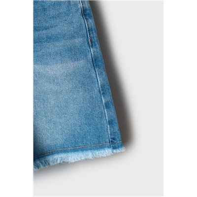 Шорты текстильные джинсовые для девочек PLAYTODAY, 1243743