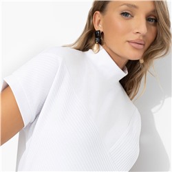 Водолазка в рубчик, Нота нежности (белая)