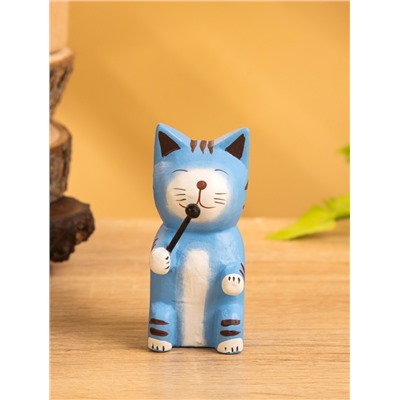 Сувенир «Кот с микрофоном», 3×4×8 см, дерево, МИКС