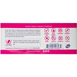 Forever New, Baby, Fabric Care Wash, Liquid, Clean Cotton, 1/3 fl oz (10 ml)