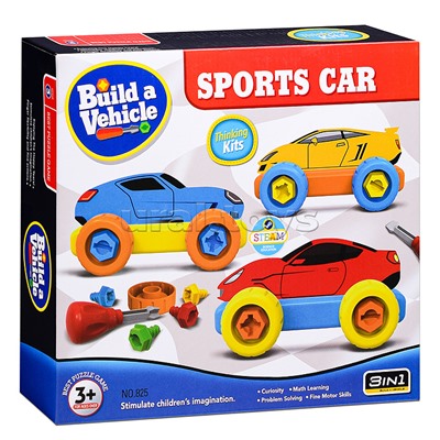 Конструктор "Машина" с отверткой, в коробке