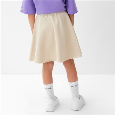 Юбка для девочки KAFTAN: Dream big, размер 36 (134 - 140 см), бежевая