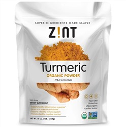 Zint, Turmeric Organic Powder, 16 oz (454 g)