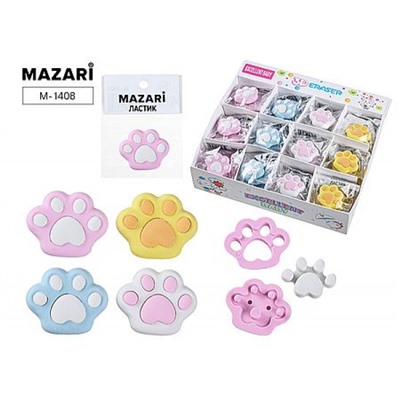 Ластик фигурный "ЛАПКИ" термопластичная резина M-1408 Mazari