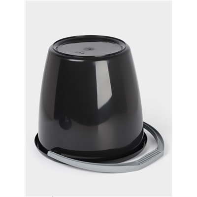 Ведро с крышкой «Удачное», 10 л, пластик, чёрное