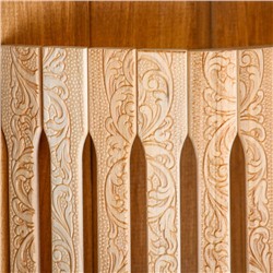 Абажур для бани и сауны «Русские узоры», липа, 31×27×11 см, настенный угловой, «Добропаровъ»