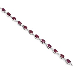 Браслет из серебра рубин корунд, Лучинте