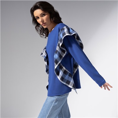 Лонгслив дизайнерский, Гардеробная магия (синий)