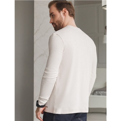 Лонгслив из премиального хлопка с эластаном