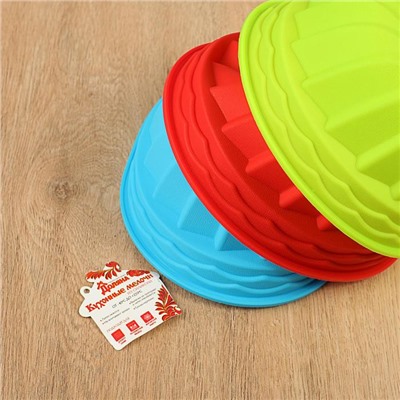 Форма для выпечки Доляна «Немецкий кекс. Заварное печенье», силикон, d=19 см, МИКС