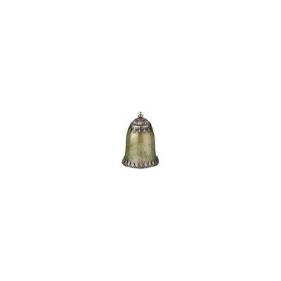 Светильник LED-подсветкой и металл. элементами, d=12см, h=18,5см, зеленый