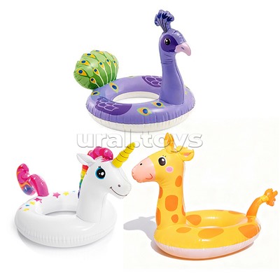 Круг надувной Животные , от 3 до 6 лет, 3 вида, 59221NP INTEX
