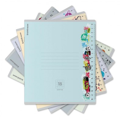 Тетрадь  18л клетка "Ruler Hobby" 63232 ErichKrause