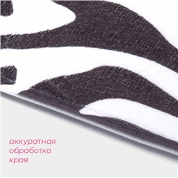 Коврики для ванной и туалета Доляна «Зебра», 2 шт., 40×45 см, 50×80 см