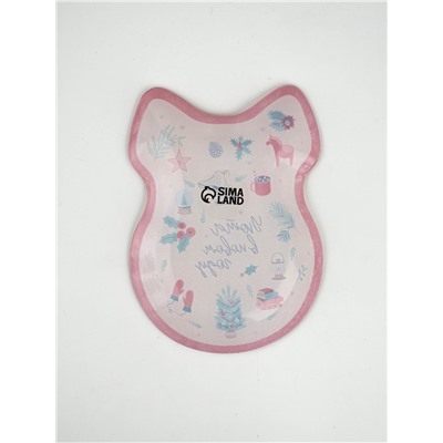 Тарелка новогодняя плоская «Уюта в Новом году», 13.5×18 см