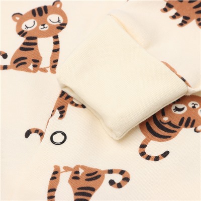 Комбинезон детский «Крошка Я. Тигруля», рост 62-68 см, бежевый