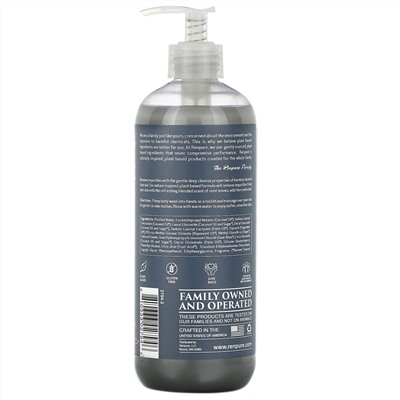 Renpure, Detoxifying Charcoal, Clarifying + Deep Cleanse Body Wash, 19 fl oz (561 ml)