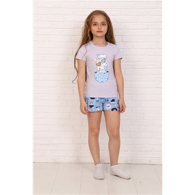 Пижама для девочки Кошки в чашке арт.ПД-009-020