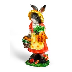 Садовая фигура из полистоуна «Зайчиха с корзинкой», 50×19×22 см