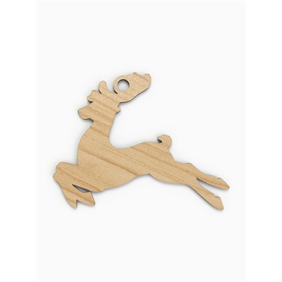 Ёлочная игрушка деревянная «Новый год: олень», набор 10 шт.