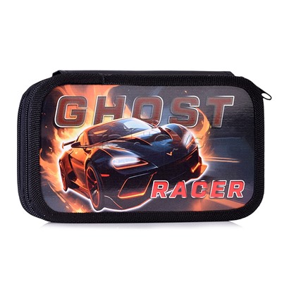 Пенал двухсекционный большой тканевый торец 190/105 "GHOST RACER"